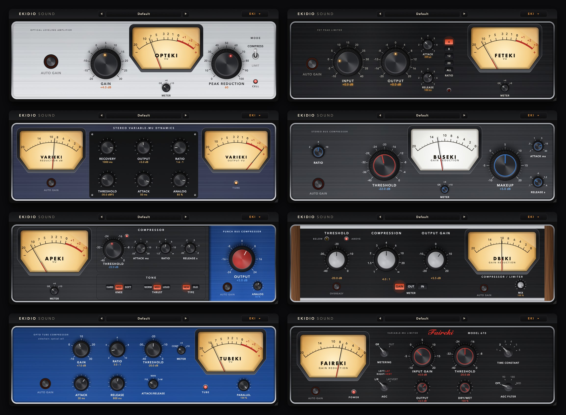 Mind a nyolc EKIDIO SOUND kompresszor
